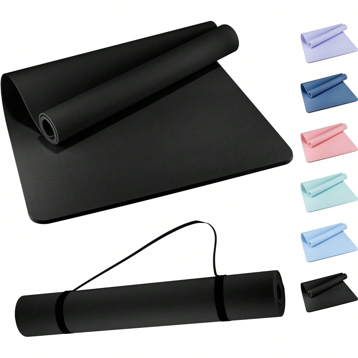Pilates Yoga Hiit - Ekstra Geniş 8mm TPE Yoga Matı,
