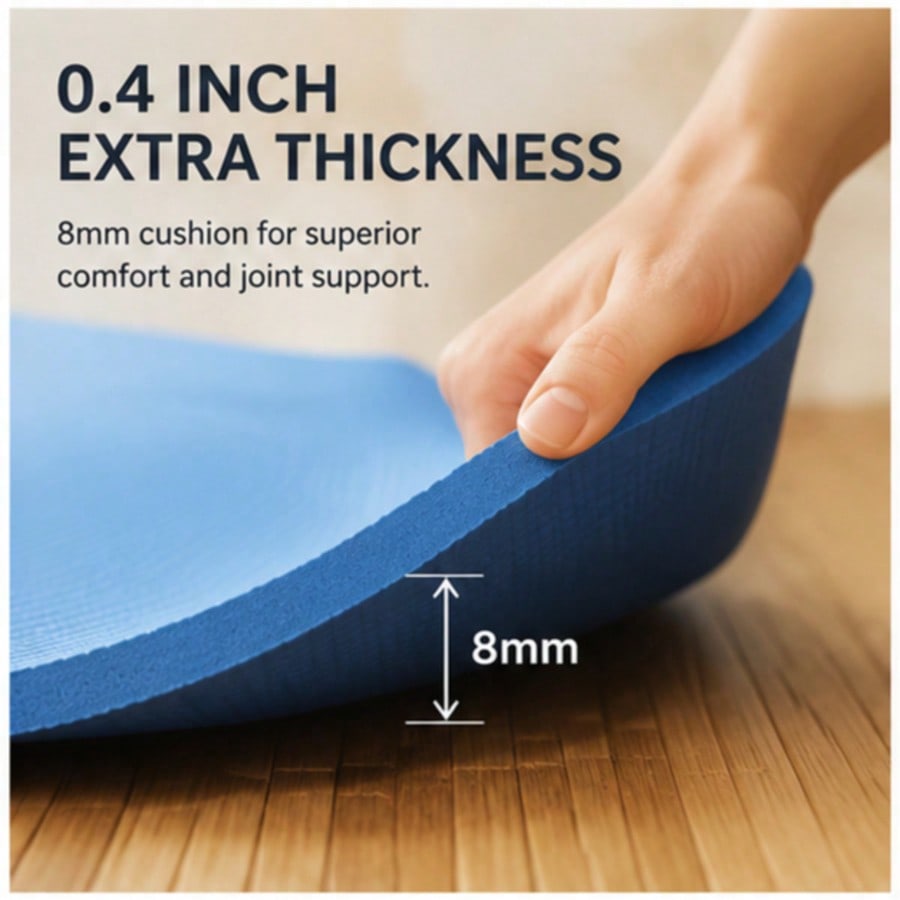 Ekstra Geniş 8mm TPE Yoga Matı - Pilates Yoga Hiit incelemesi ve fiyatı