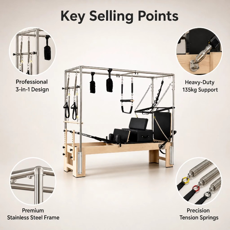 YTYIN Ticari 3'ü 1 Arada Refor - Pilates Yoga Reformer incelemesi ve fiyatı